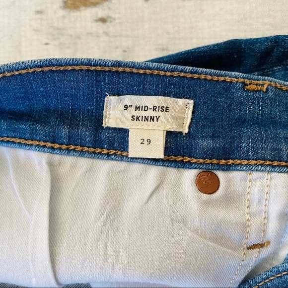 MADEWELL‎ 9’ Mid Rise Skinny Jeans -Size 29 - Picture 6 of 7